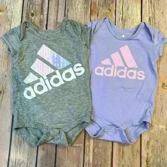 adidas Other - 6 Month girls Adidas onesies bundle
